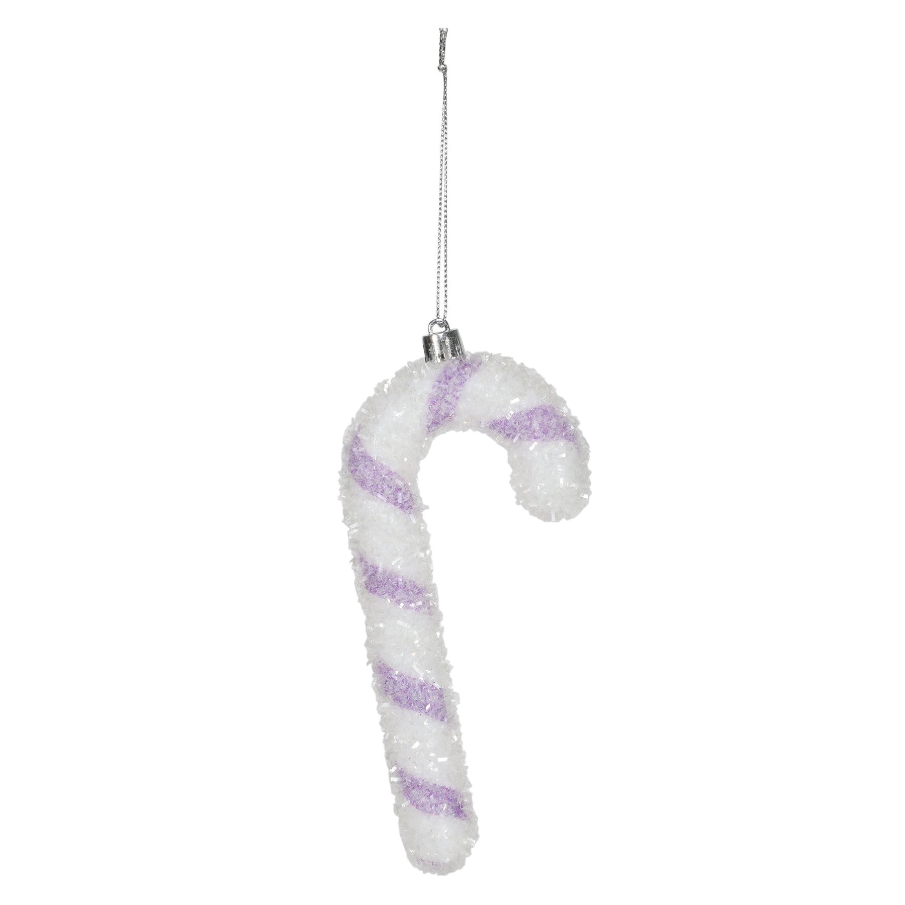 Candy Cane Hanging Decoration - Purple (16cm)