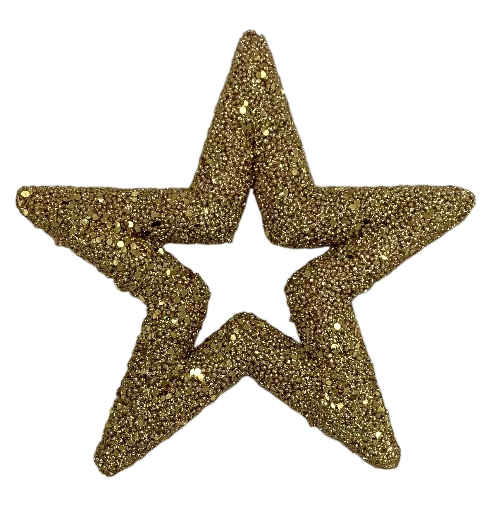 Gold Glitter Star Hanging Decoration (22cm)