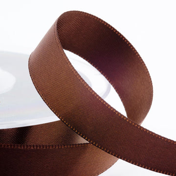 Brown Satin Ribbon (10mm x 25m)