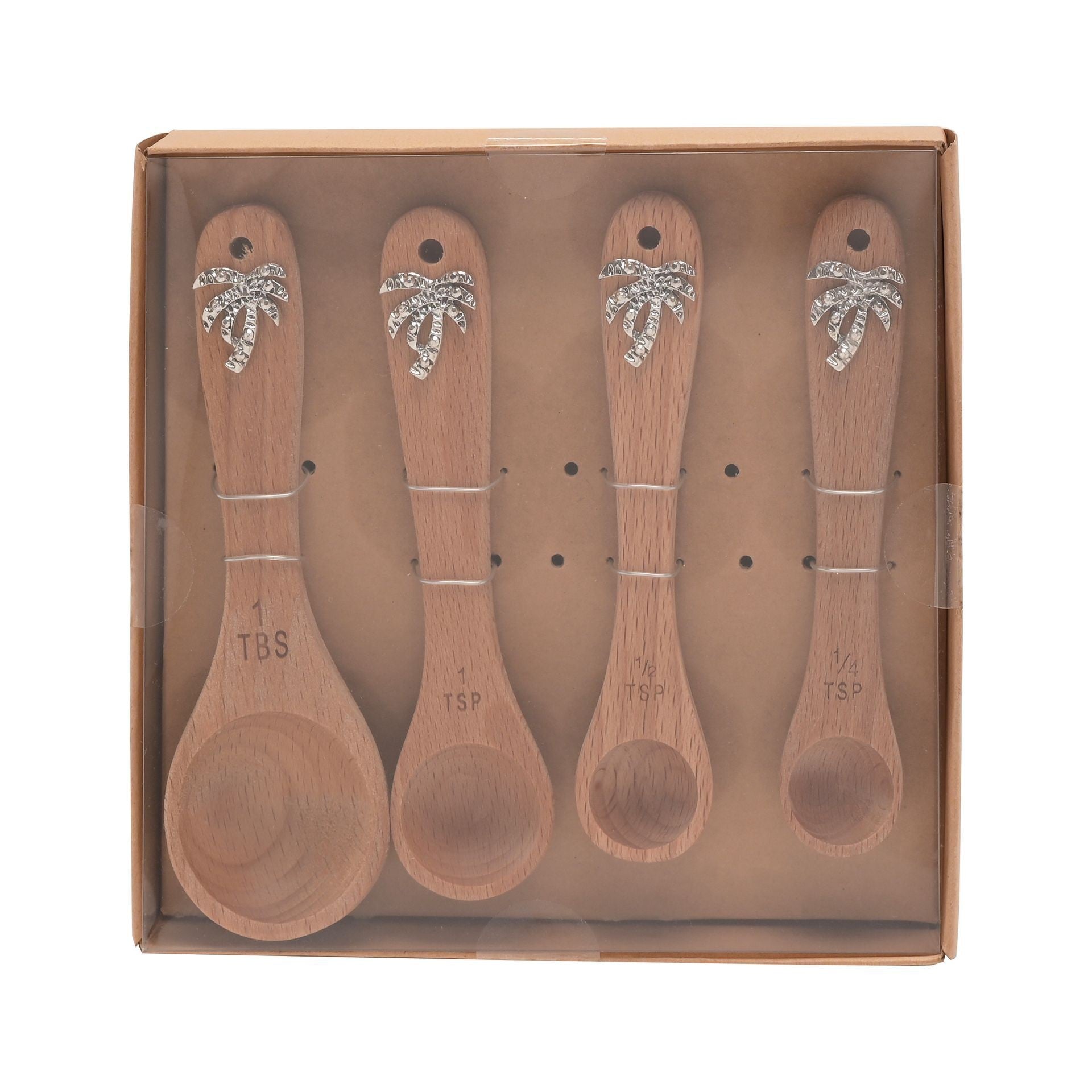 Hestia Set of 4 Measuring Spoons (Palm Tree)