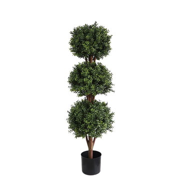 Artificial Boxwood Triple Ball Topiary (145cm)