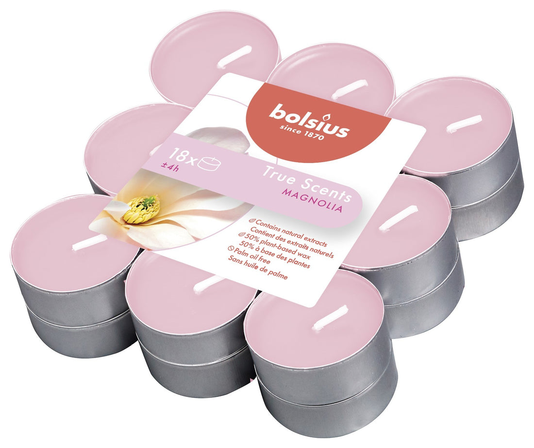 Bolsius True Scent Tealights- Magnolia (18 Pack)