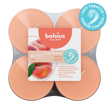 Bolsius True Scents Fragrance Clear Cup Maxi Tealights- Apple Cinnamon