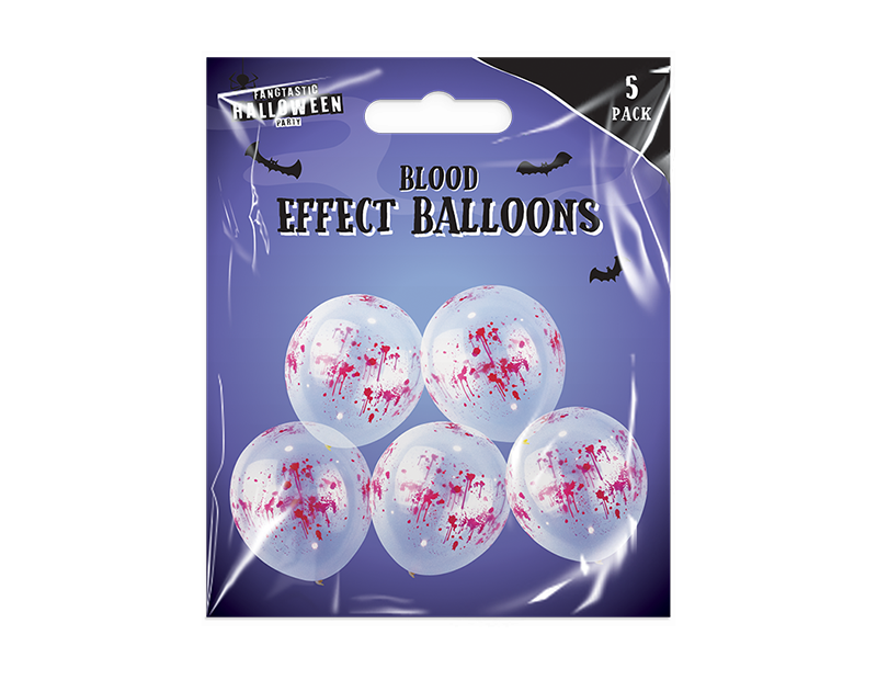 12 Inch Blood Effect Balloons (5 Pack)