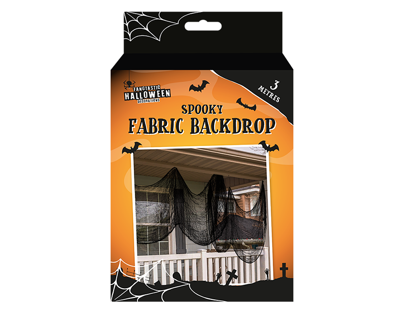 Halloween Black Fabric Backdrop (3 Metres)