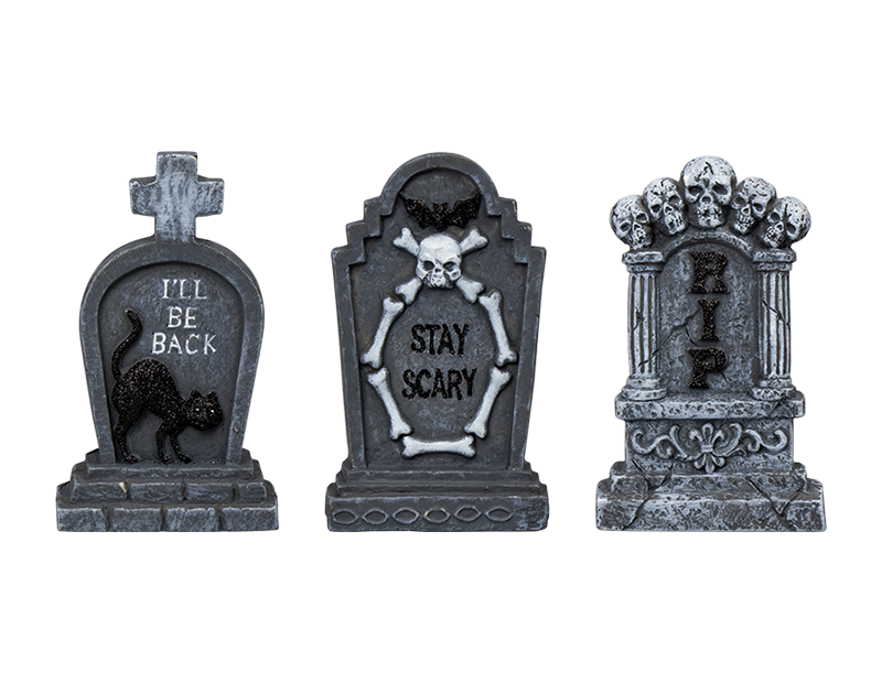 Halloween Cement Graveyard Decoration 14cm (Assorted)