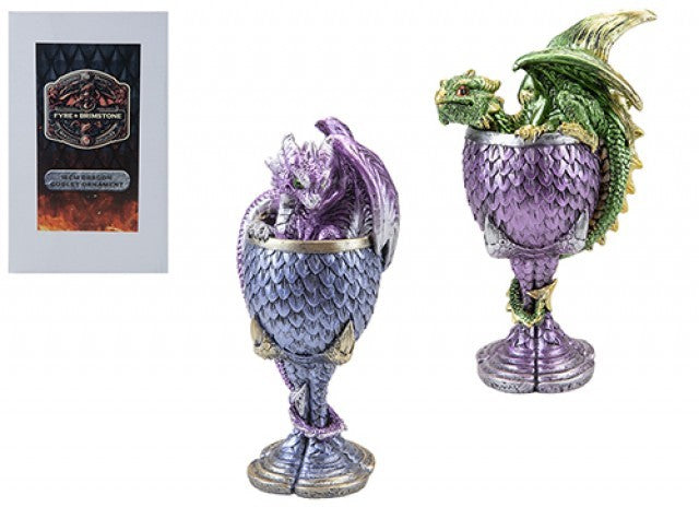 Dragon Goblet Resin Figure 18cm (Assorted)