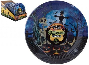 Pack of 8 Halloween Paper Plates (9 inch)