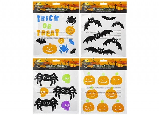 Halloween Gel Window Stickers (Assorted)