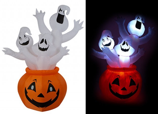 Inflatable Pumpkin and Ghost Decoration (5ft)