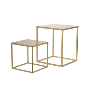 Set of 2 Metal Tabletop Gold Stands (30cm)