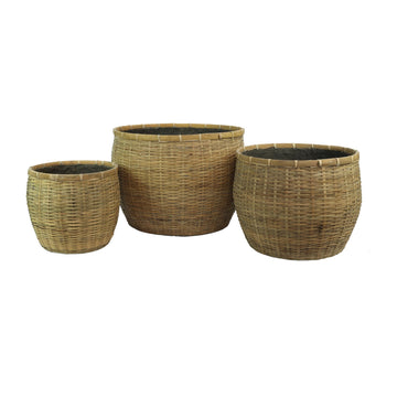 Hortus Classic Bamboo Planter - x 3