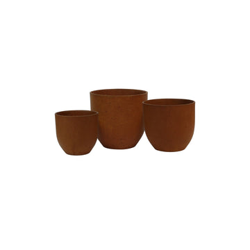 Hortus Classic Oxidized Planter - x 3 - H24/H20/H16cm