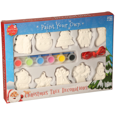 Paint Your Own Christmas Decorations (10 Pcs)