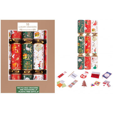 Pack of 10 Luxury 12 Days Of Christmas Crackers