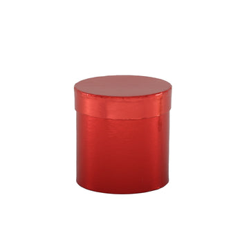 Metallic Red Hat Box (14 x 13 cm)