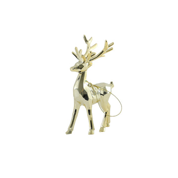 Reindeer Hanging Decoration - Shiny Gold (10cm)