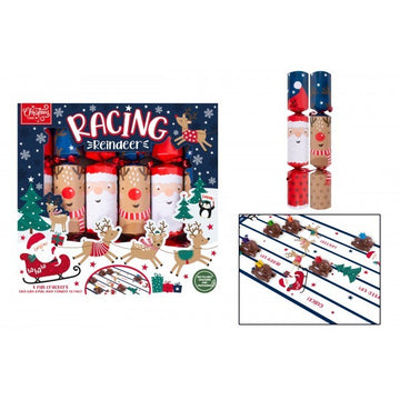 Pack of 6 Racing Reindeer Crackers (12 Inch)