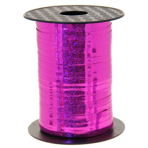 Cerise Holographic Curling Ribbon