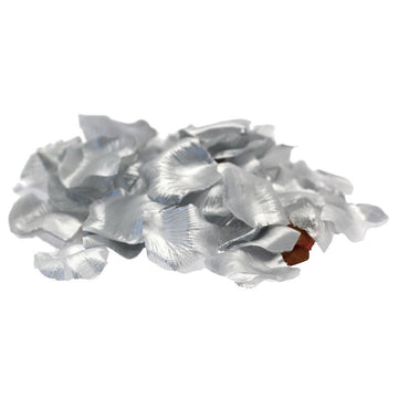 Metallic Silver Rose Petals