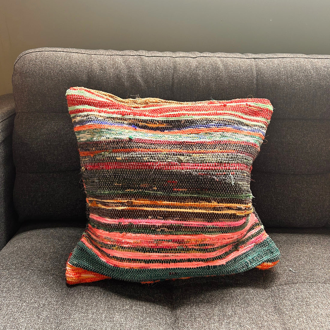 Rag Rug Cushion Covers - Multicoloured