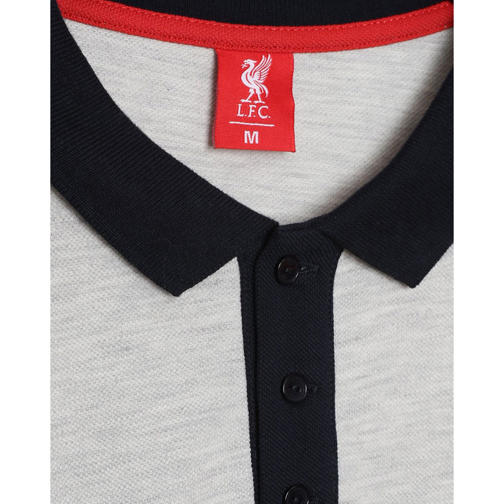 Liverpool FC Colour Block Polo Mens Navy Medium