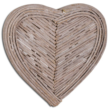 40cm Small Heart Wicker Wall Art