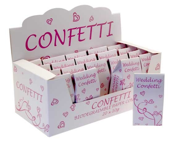 Pink & White Tissue Confetti