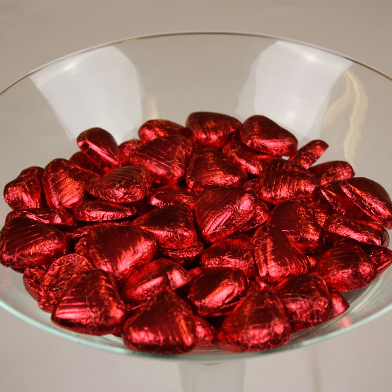 Red Foil Chocolate Hearts