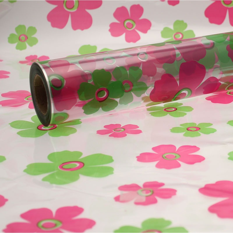 80cm Lime Green and Hot Pink Fleur Film