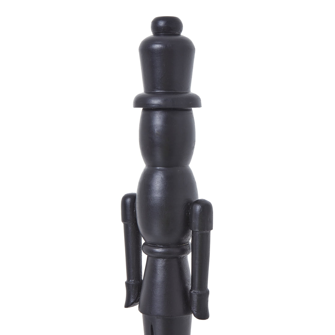 Minimalist Black Wooden Nutcracker Decoration