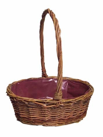 Unpeeled Oval Lined Basket