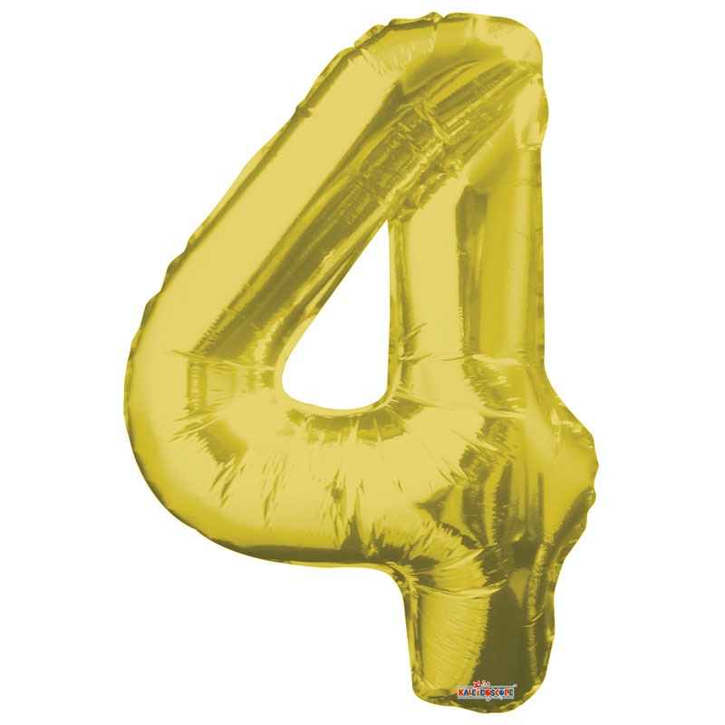 Gold Foil Balloon - Age 4