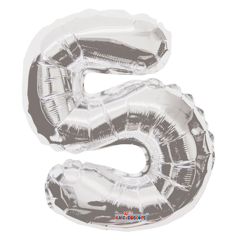 Silver Number 5 Balloon (14 inch)