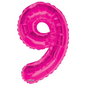 Hot Pink Foil Balloon - Age 9