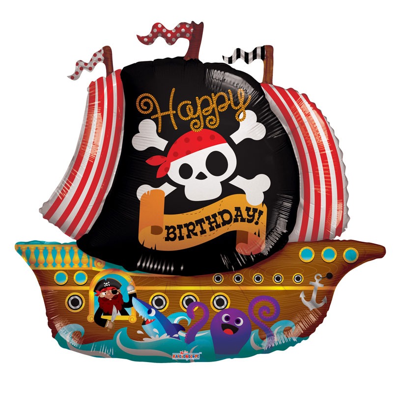 Pirate Ship Supershape Foil Balloon (36 inch)