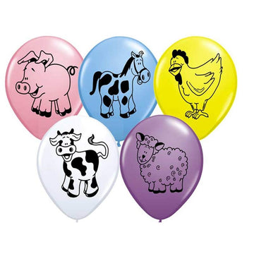 Farm Animal Latex Balloons (25pk)