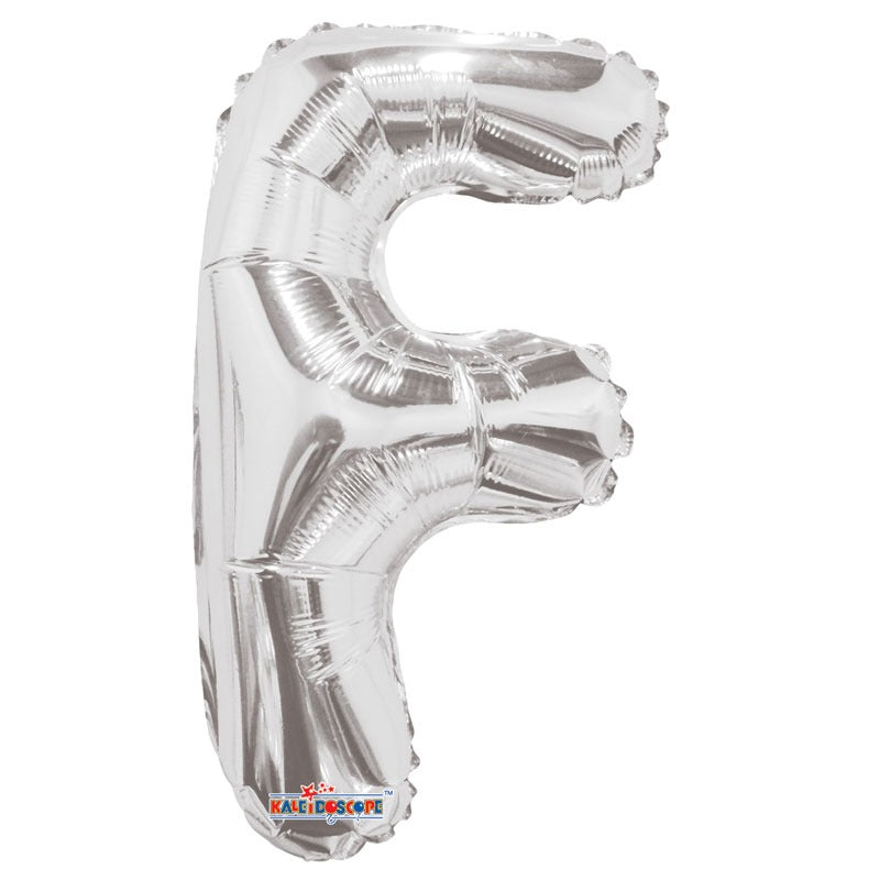 14 inch Silver Letter F Balloon