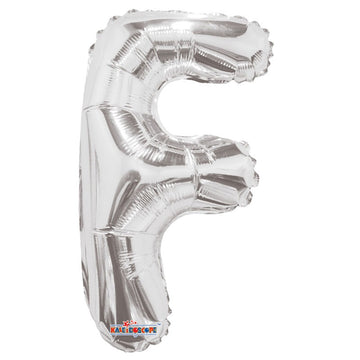 14 inch Silver Letter F Balloon