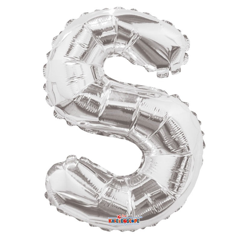 14 inch Silver Letter S Balloon