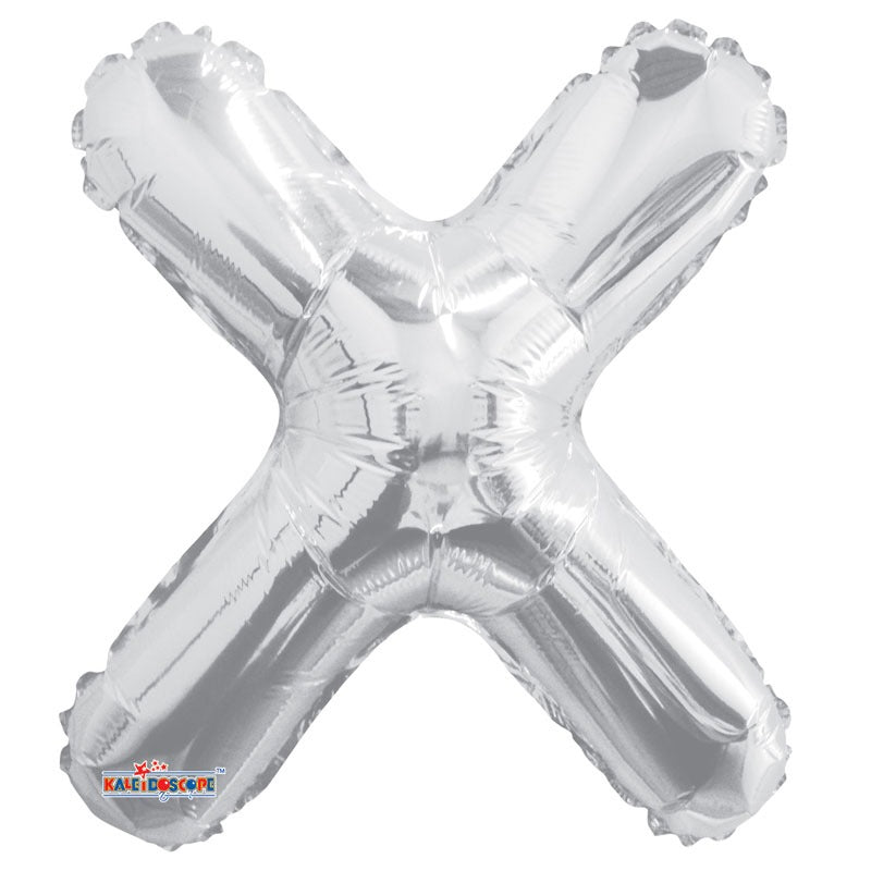 14 inch Silver Letter X Balloon