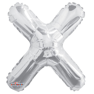 14 inch Silver Letter X Balloon