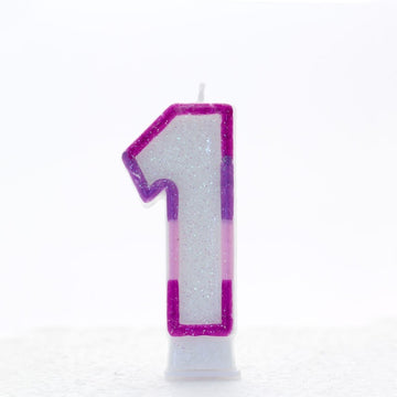 Party Candle Number 1 Pink