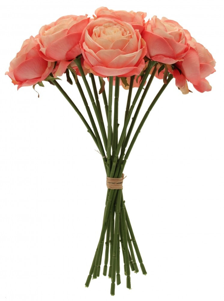 Tea Rose Bunch Pink 40cm