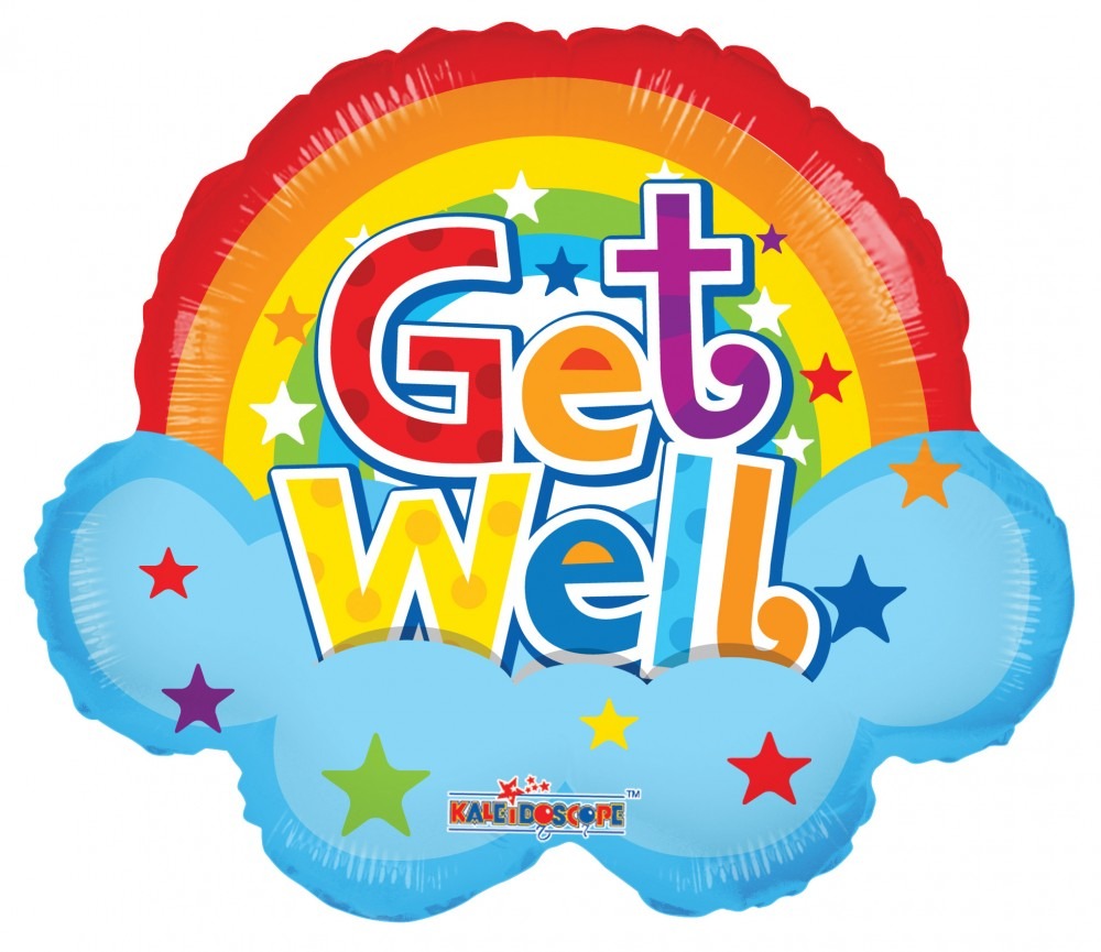 18 inch Get Well Rainbow Get Well Shape