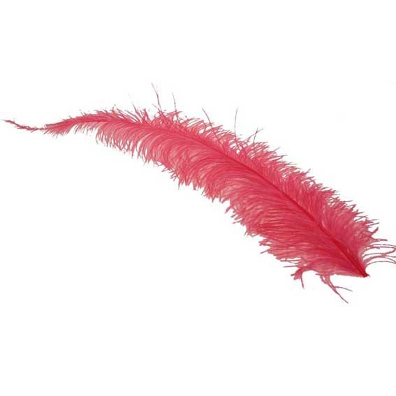 Fuchsia Ostrich Feathers x 5