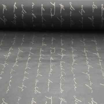 Poetry Kraft Paper Silver on Black