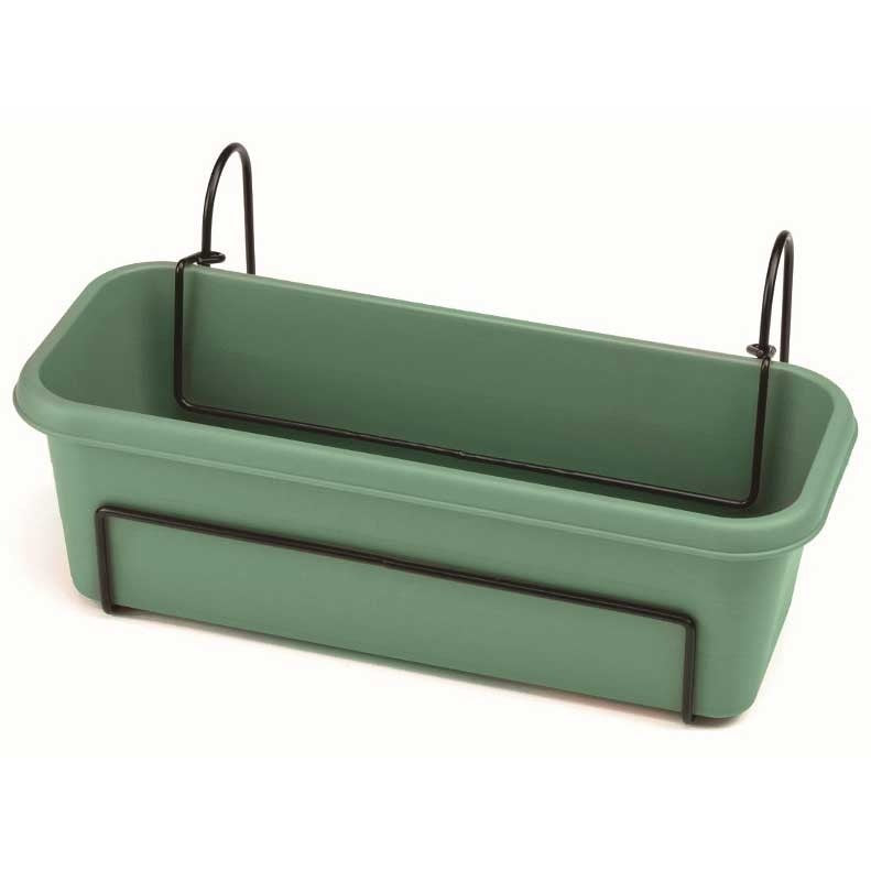 Stewart 60cm Balcony Trough Set - Green