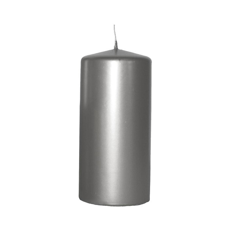 100x60mm Silver Pillar Candles