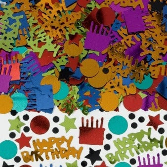 Dots  Stripes and Happy Birthday Confetti